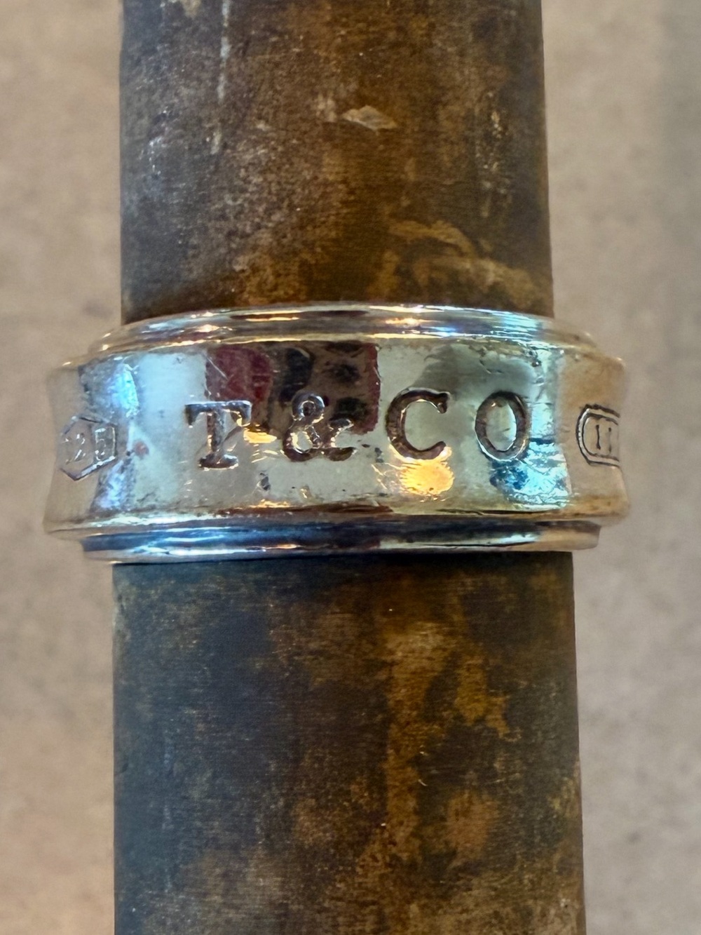 Tiffany & Co. Silver Engraved Band Ring